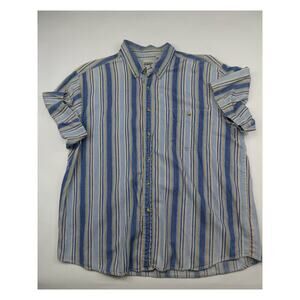vintage 1990s Basic Editions Big Man denim striped shirt, 2X